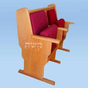 כסא בית כנסת - דגם 108- קשת רהיטי עץ ומתכת