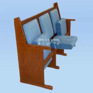 כסא בית כנסת- דגם 124- קשת רהיטי עץ ומתכת